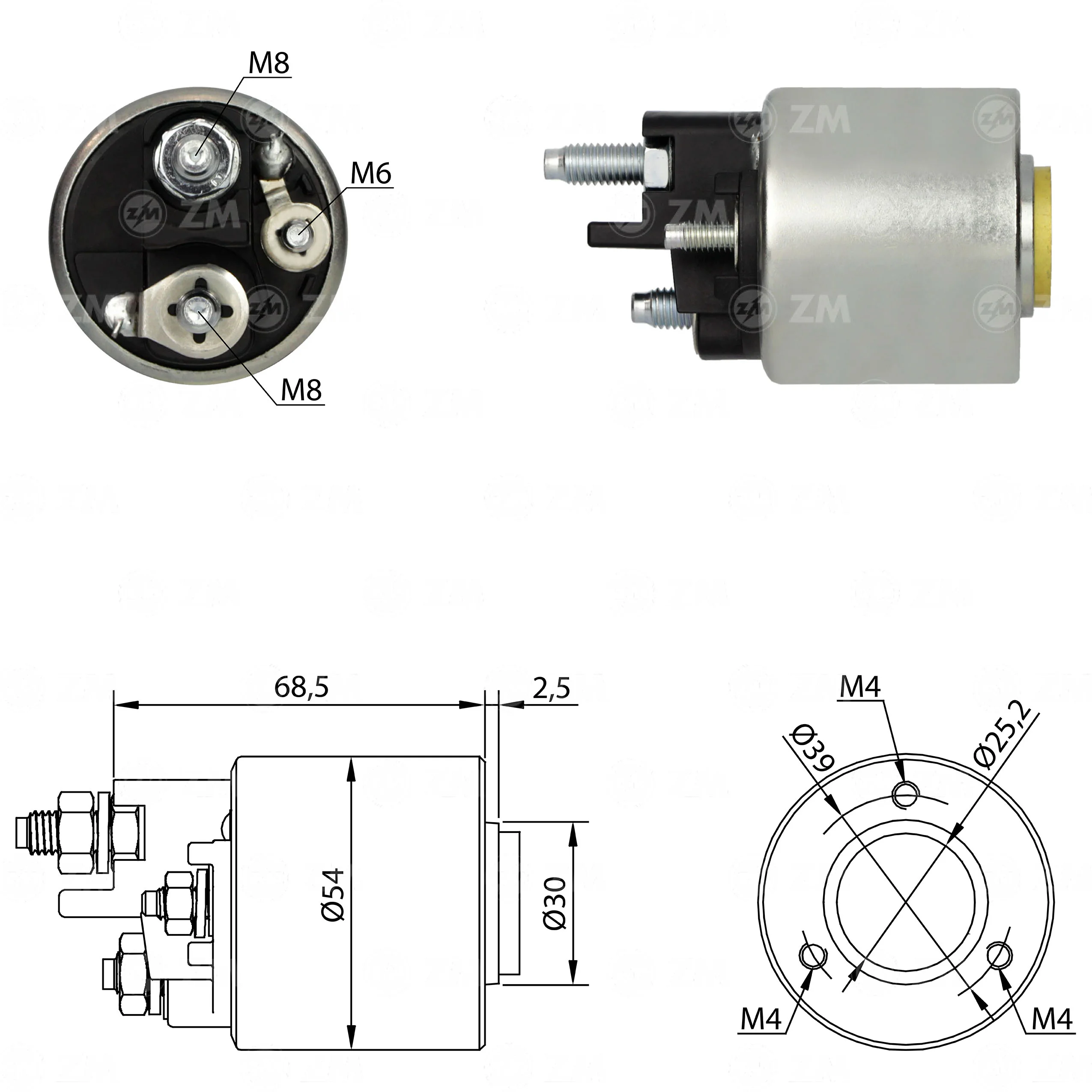 Relé de Partida ZM 1-590 ZM 1590