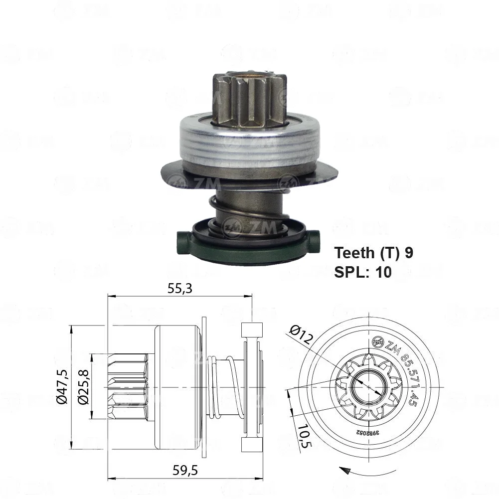 Impulsor de Partida ZM 85.571.45 ZM 8557145
