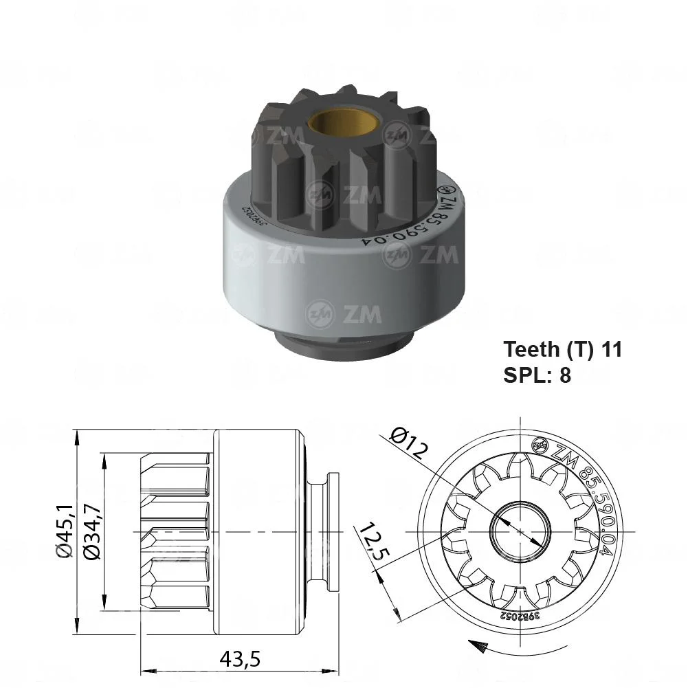 Impulsor de Partida ZM 85.590.04 ZM 8559004