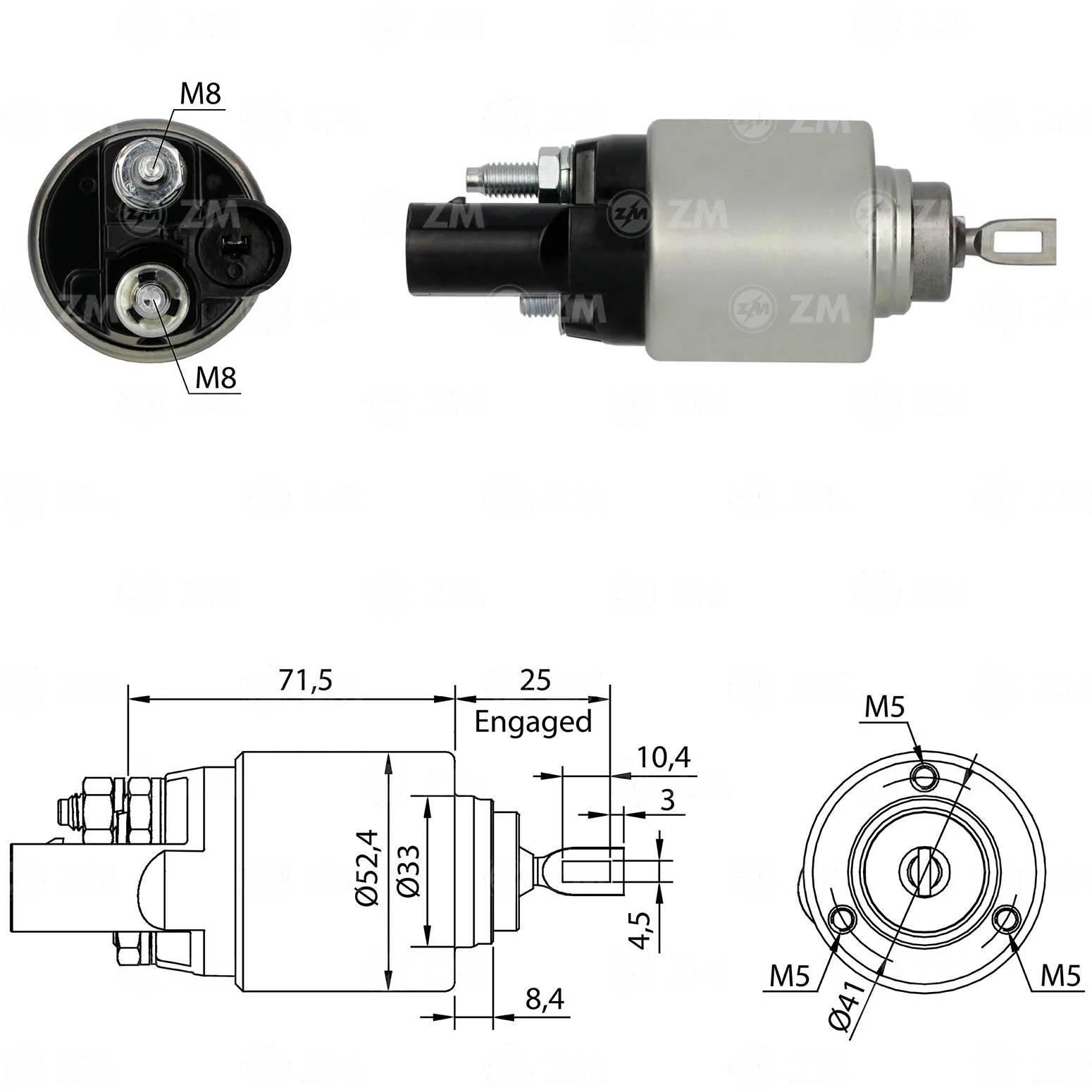 Relé de Partida ZM 381 ZM 381