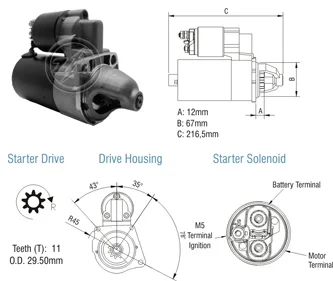 Motor de Partida ZM 80.115.02 ZM 8011502