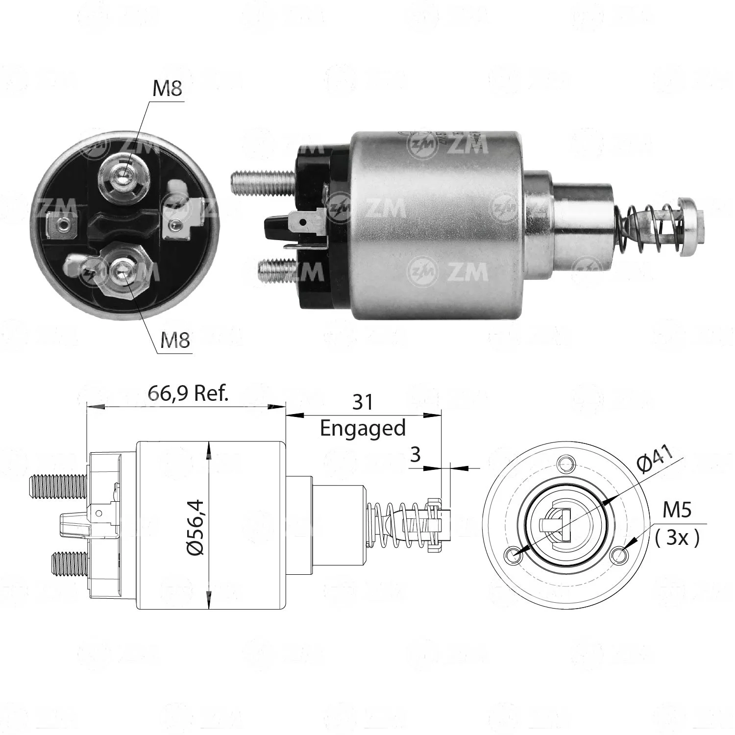Relé de Partida ZM 576 ZM 576