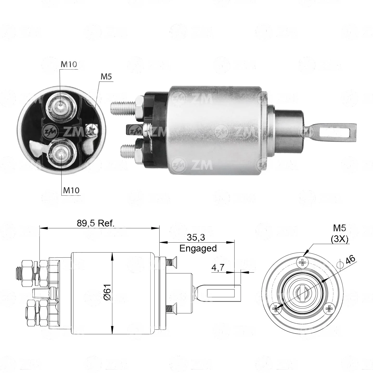 Relé de Partida ZM 549 ZM 549