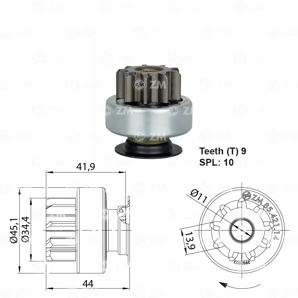 Impulsor de Partida ZM 85.421.14 ZM 8542114