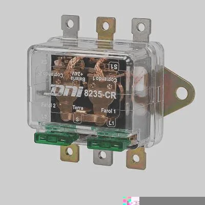 Relé Duplo Faróis 24V 500W Cristal Acrílico Univ. Super Reforçado