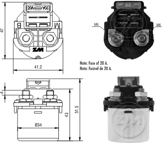 Relé de Partida ZM 112 ZM 112