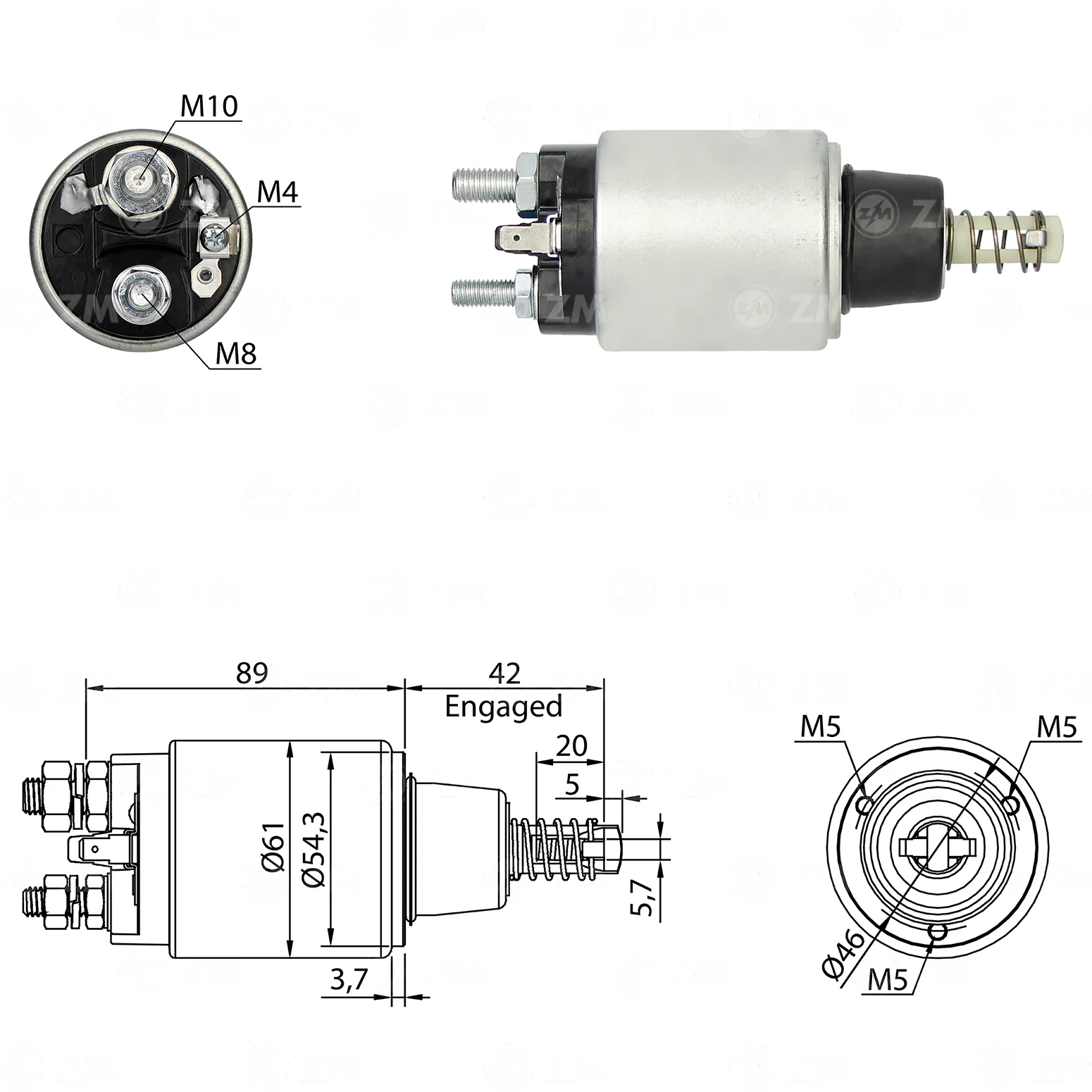 Relé de Partida ZM 1-640 ZM 1640