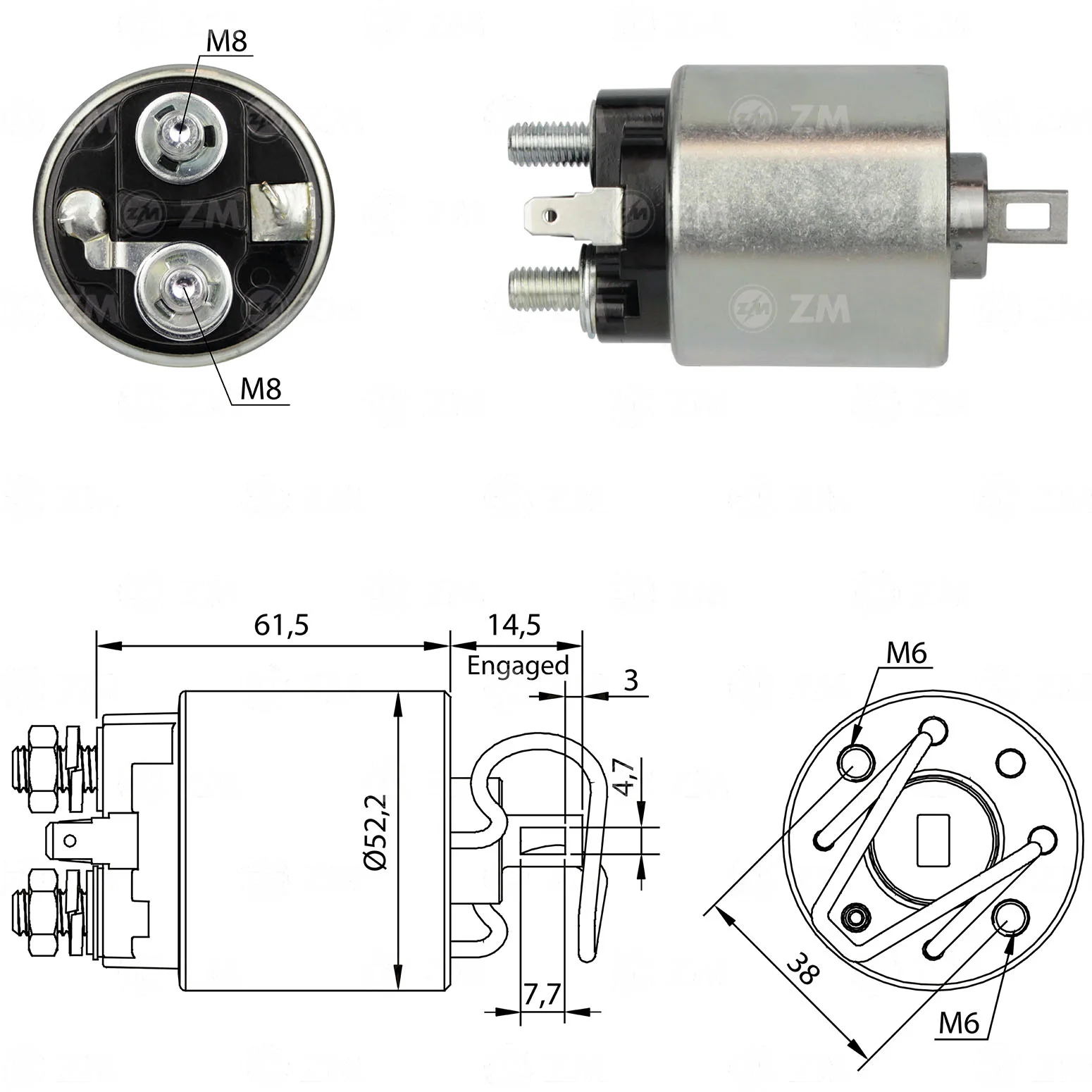 Relé de Partida ZM 717 ZM 717