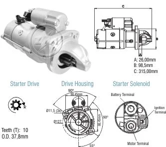 Motor de Partida ZM 80.485.01 ZM 8048501