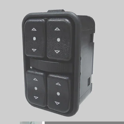 Interruptor Vidro GM Azul LE Quádruplo Comut. DNI DNI2457