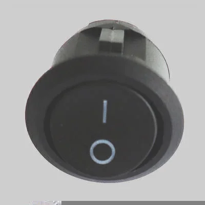 Chave Gangorra Universal ON-OFF Redonda Preta 80W DNI DNI2186