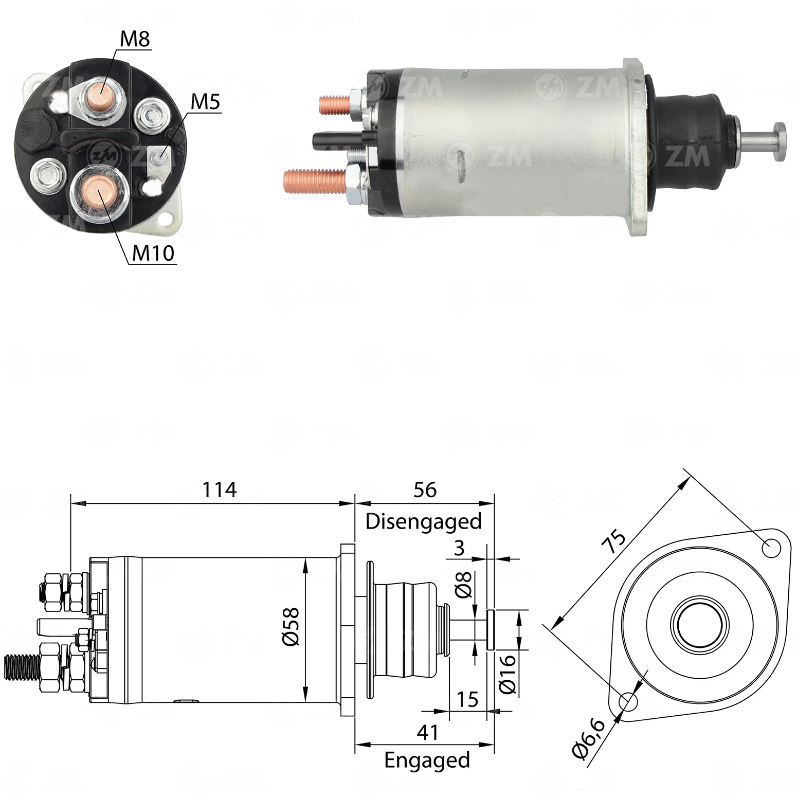 Relé de Partida ZM 818 ZM 818