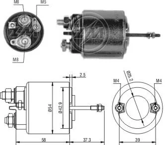Relé de Partida ZM 598 ZM 598