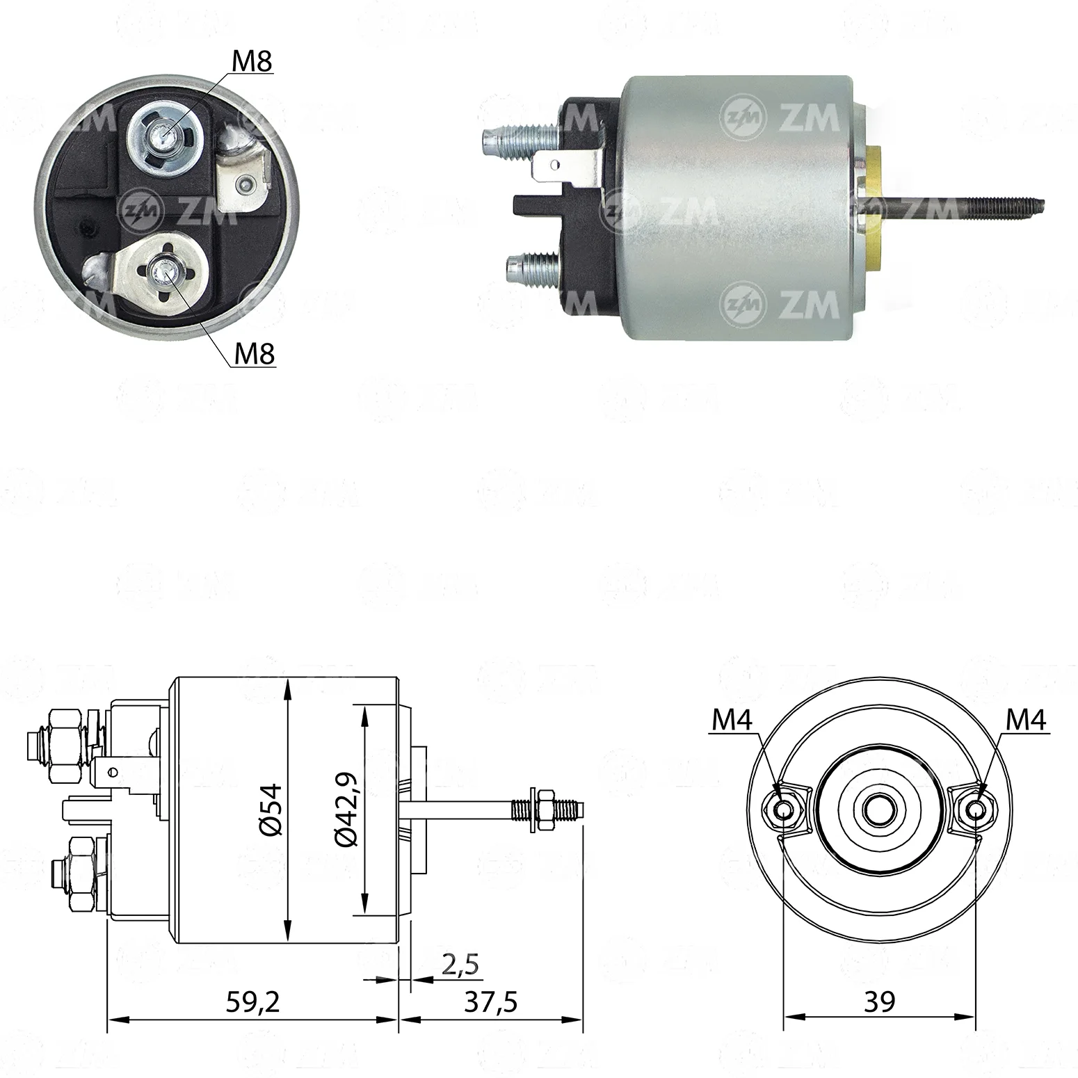 Relé de Partida ZM 595 ZM 595