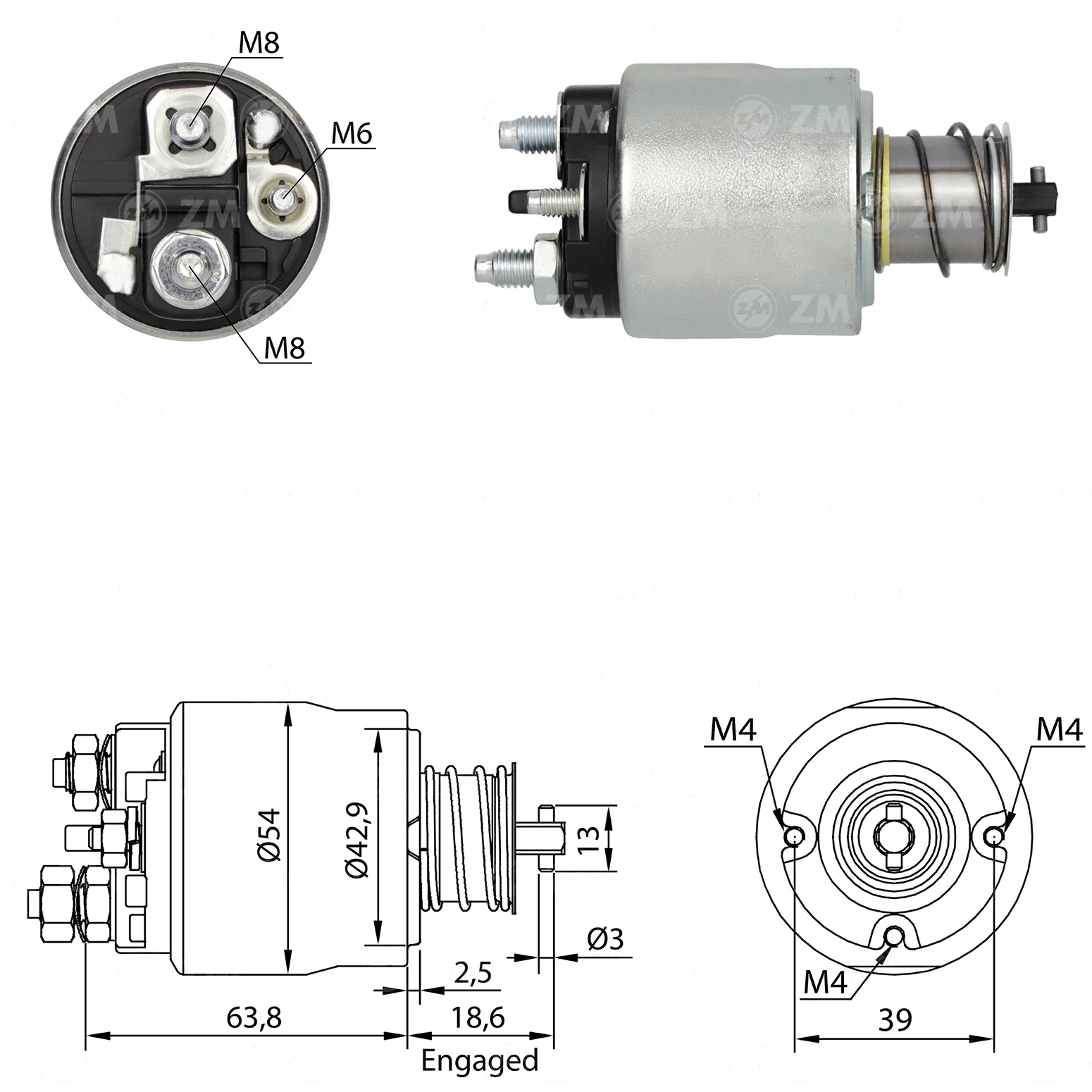Relé de Partida ZM 6-494 ZM 6494