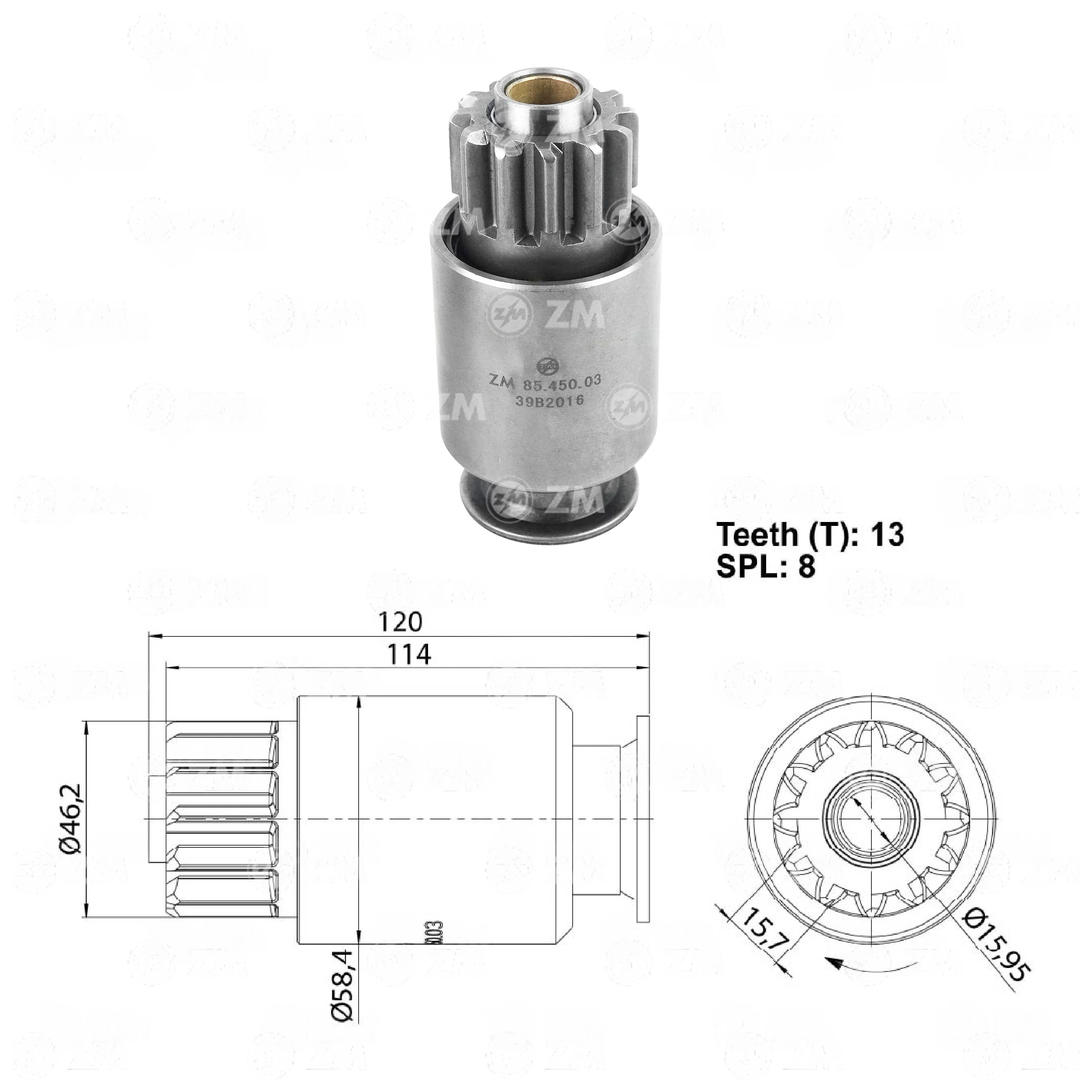 Impulsor de Partida ZM 85.450.03 ZM 8545003