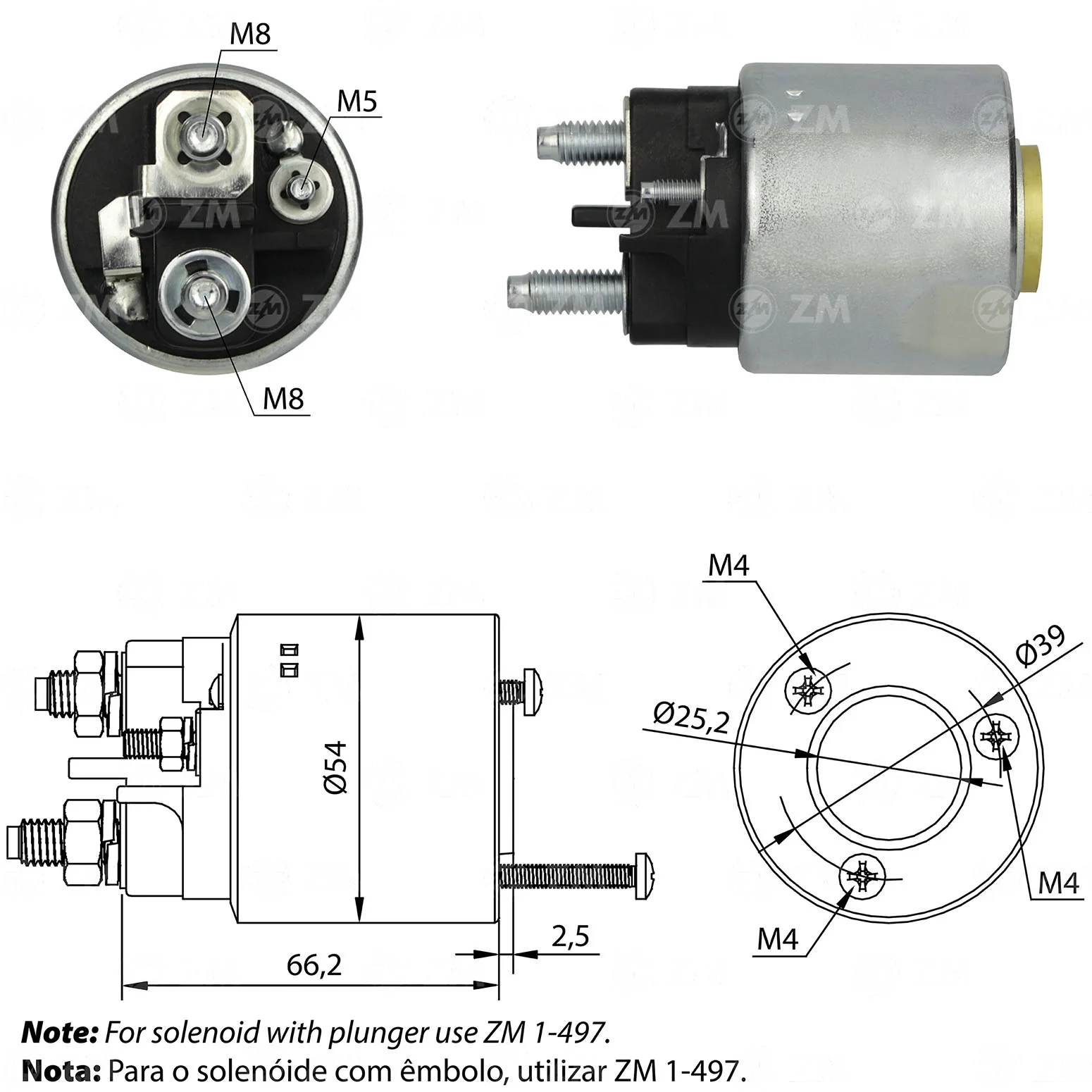 Relé de Partida ZM 497 ZM 497