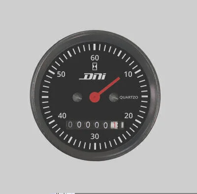 Horímetro Fundo PT Aro PT 52mm Bivolt Universal DNI DNI4500