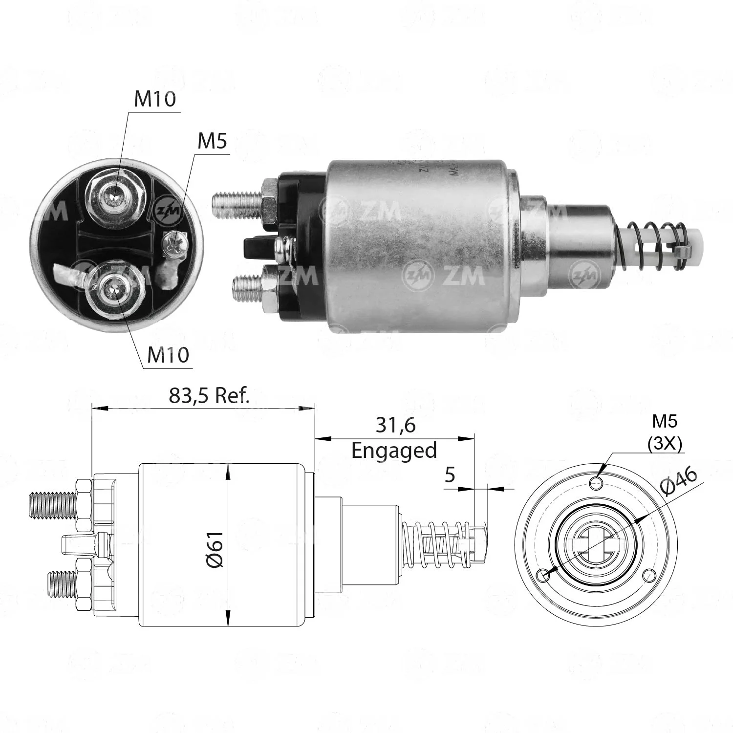 Relé de Partida ZM 632 ZM 632