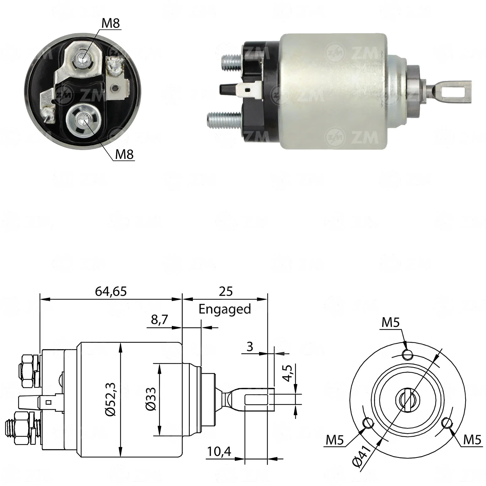 Relé de Partida ZM 374 ZM 374