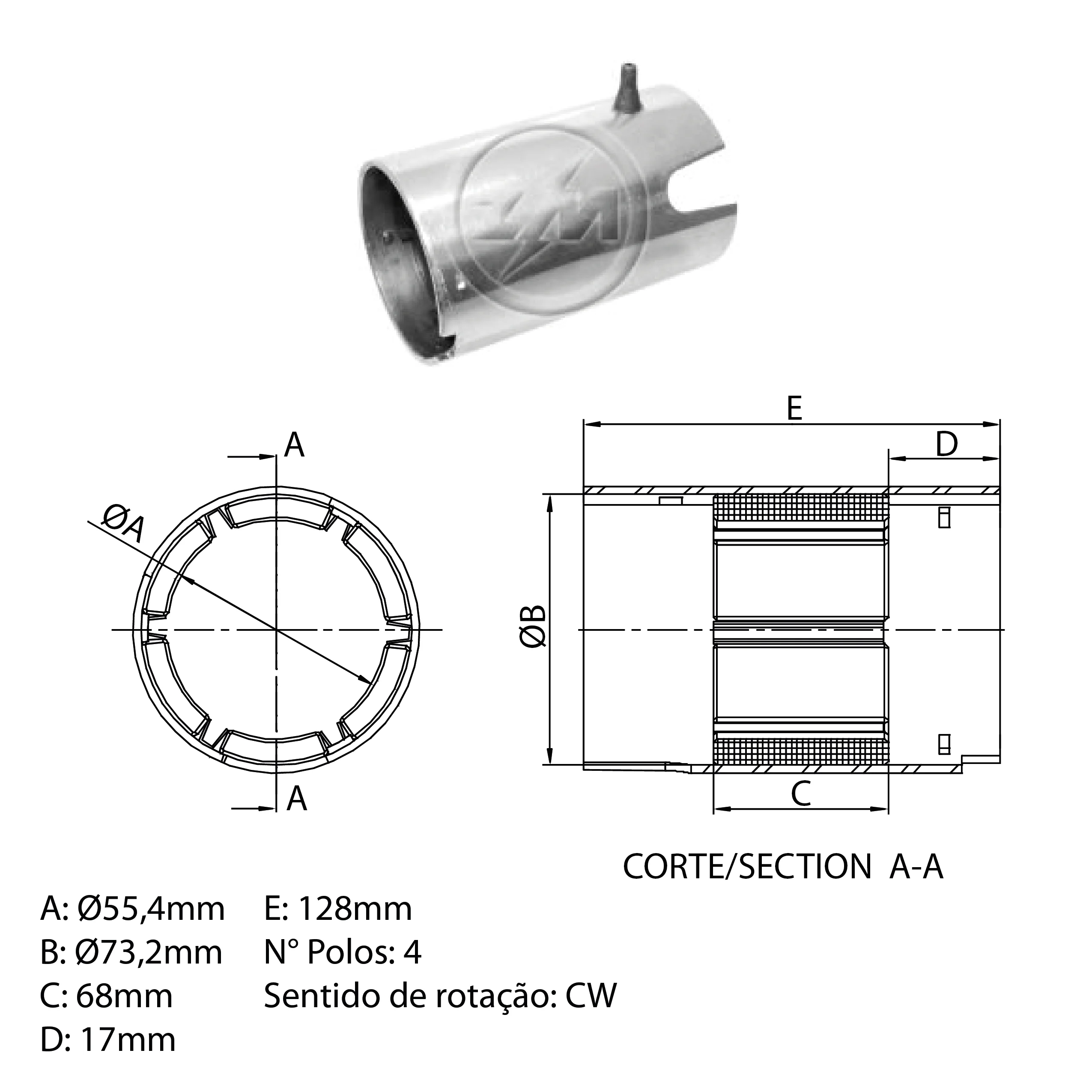 Carcaça Polar ZM 89.617.00 ZM 8961700