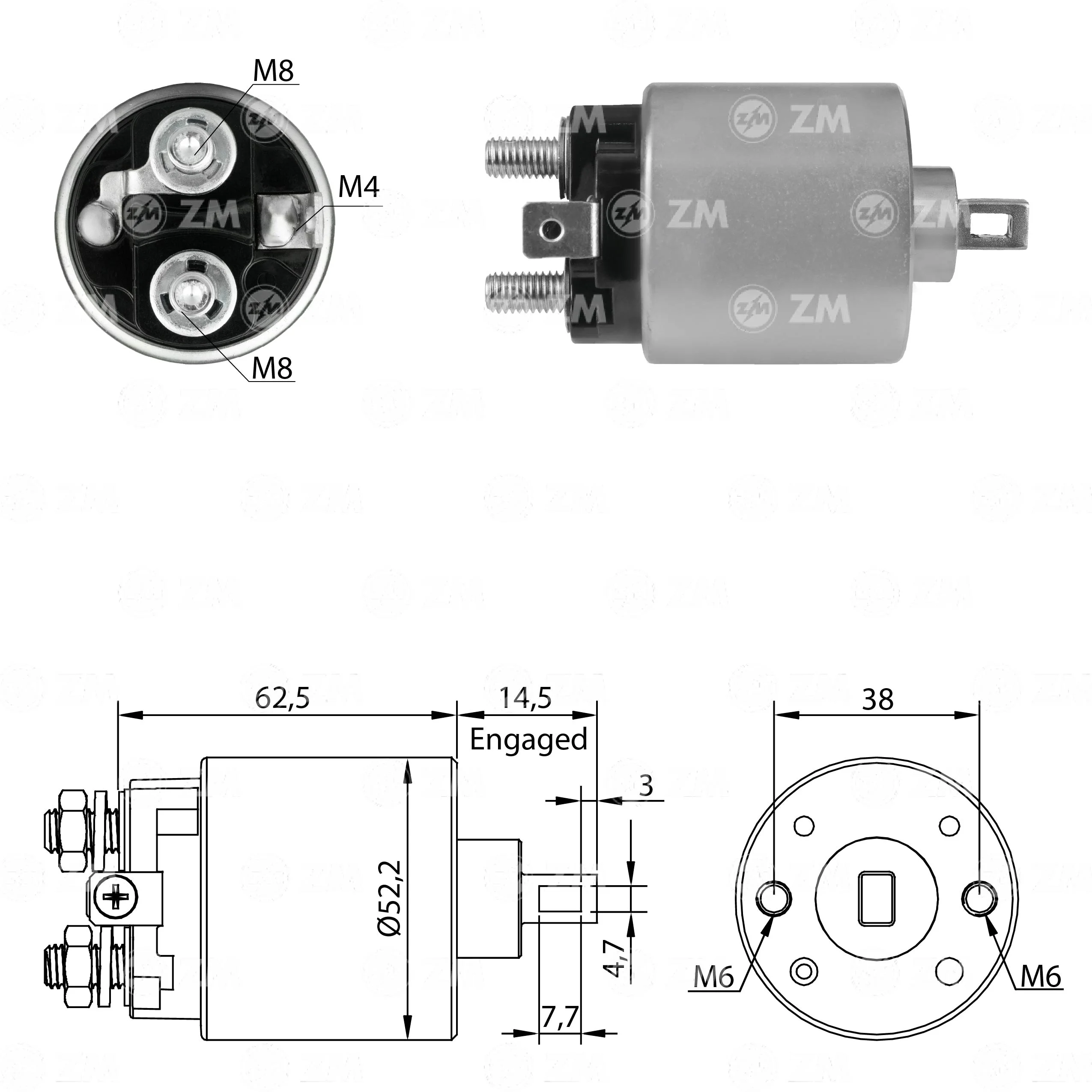 Relé de Partida ZM 1-411 ZM 1411