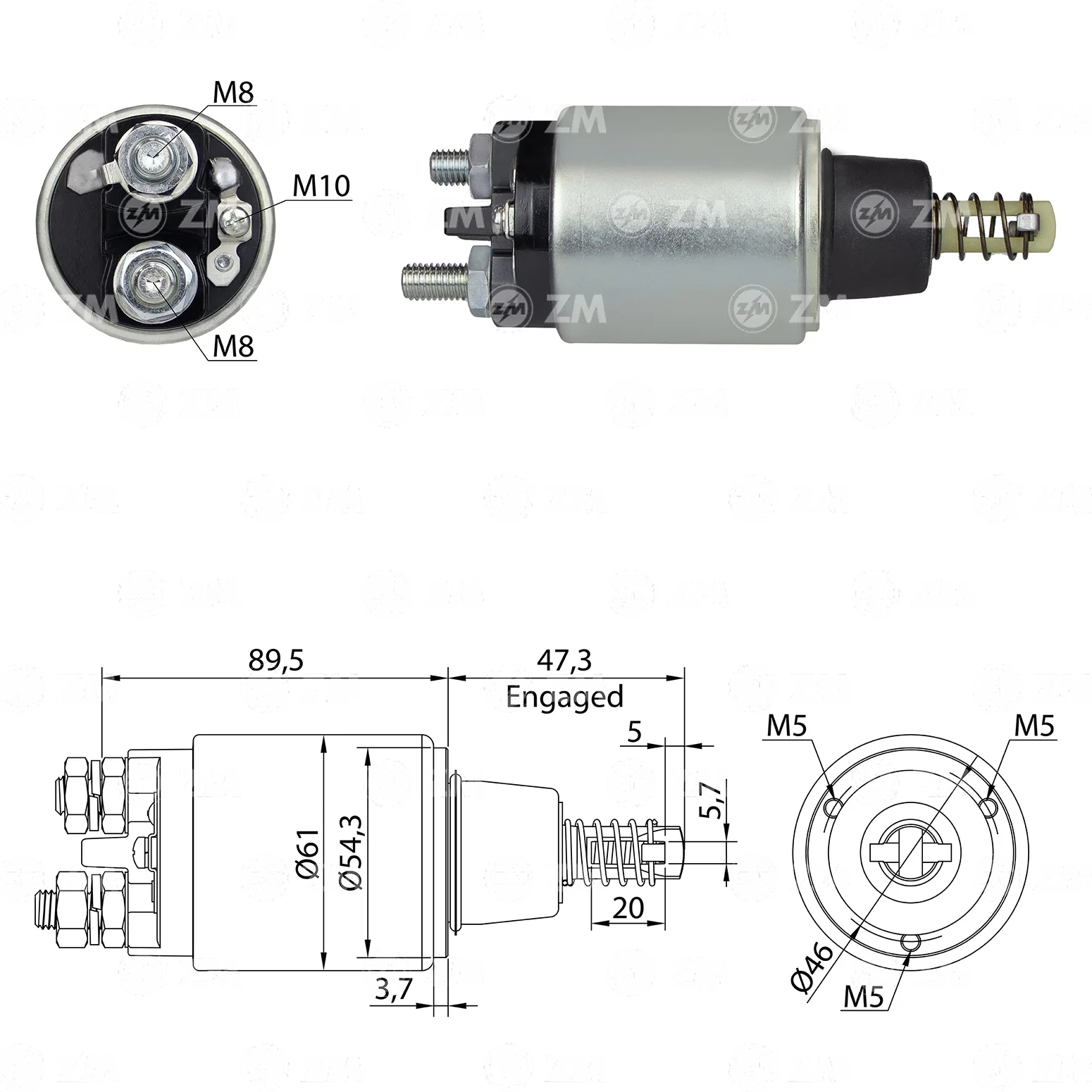 Relé de Partida ZM 638 ZM 638