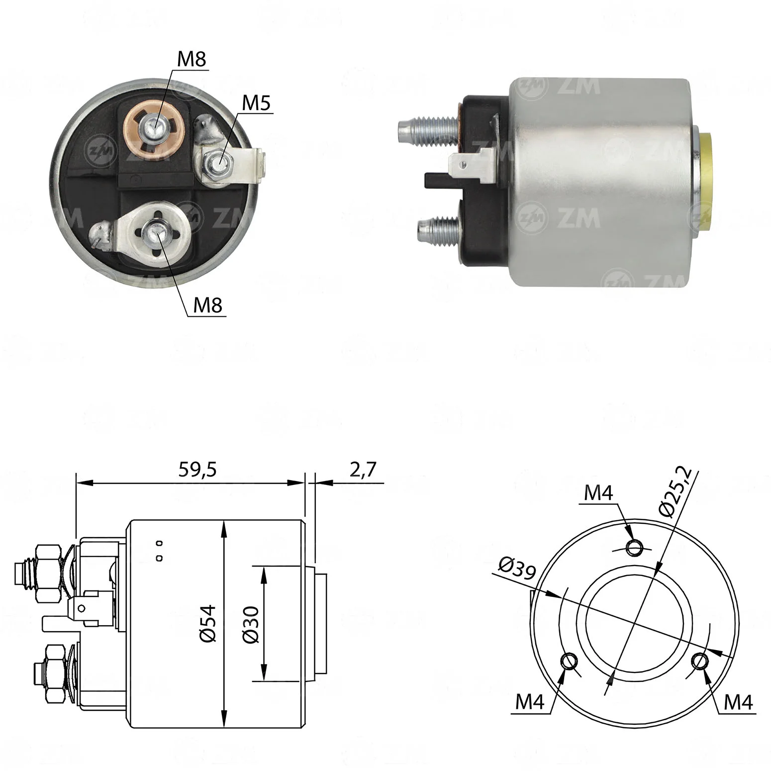 Relé de Partida ZM 492 ZM 492