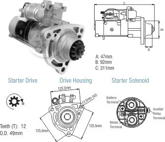 Motor de Partida ZM 80.890.01 ZM 8089001