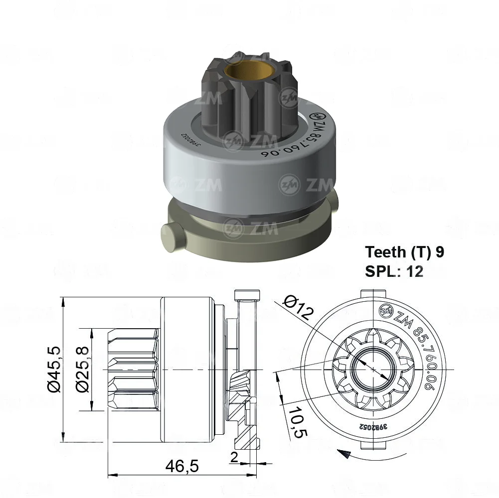 Impulsor de Partida ZM 85.760.06 ZM 8576006