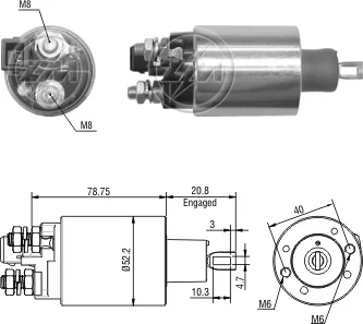 Relé de Partida ZM 2-482 ZM 2482