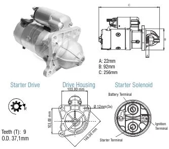 Motor de Partida ZM 80.480.14 ZM 8048014