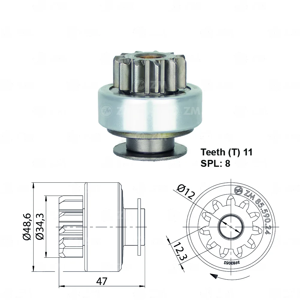 Impulsor de Partida ZM 85.590.24 ZM 8559024