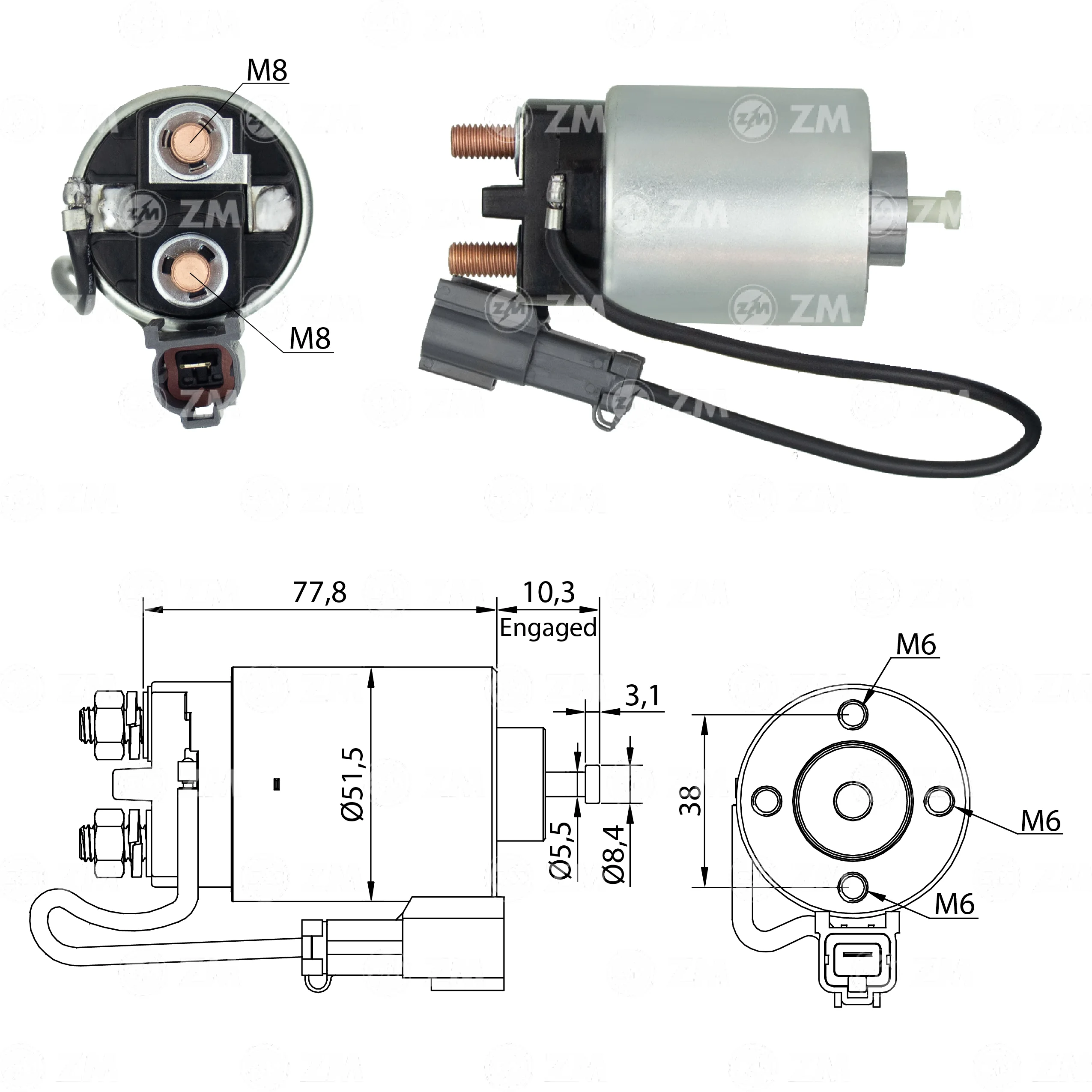 Relé de Partida ZM 5-792 ZM 5792