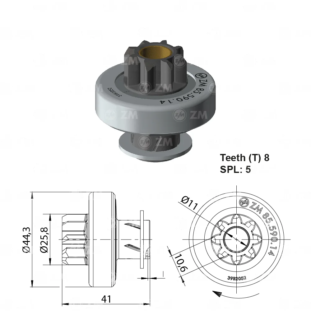 Impulsor de Partida ZM 85.590.14 ZM 8559014