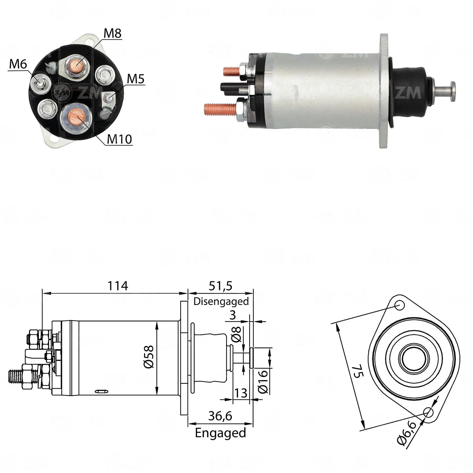 Relé de Partida ZM 815 ZM 815