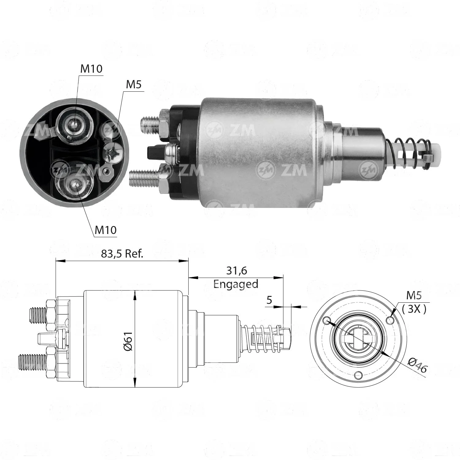 Relé de Partida ZM 644 ZM 644
