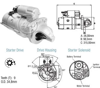 Motor de Partida ZM 80.485.03 ZM 8048503
