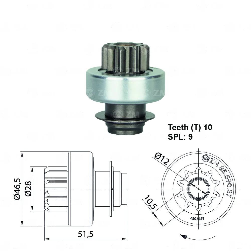 Impulsor de Partida ZM 85.590.37 ZM 8559037