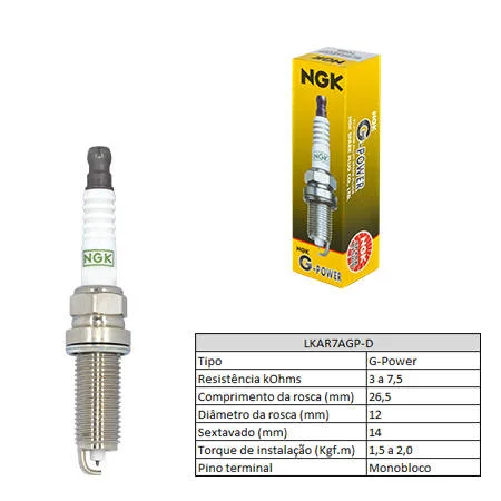 Vela de Ignição NGK LKAR7AGP-D