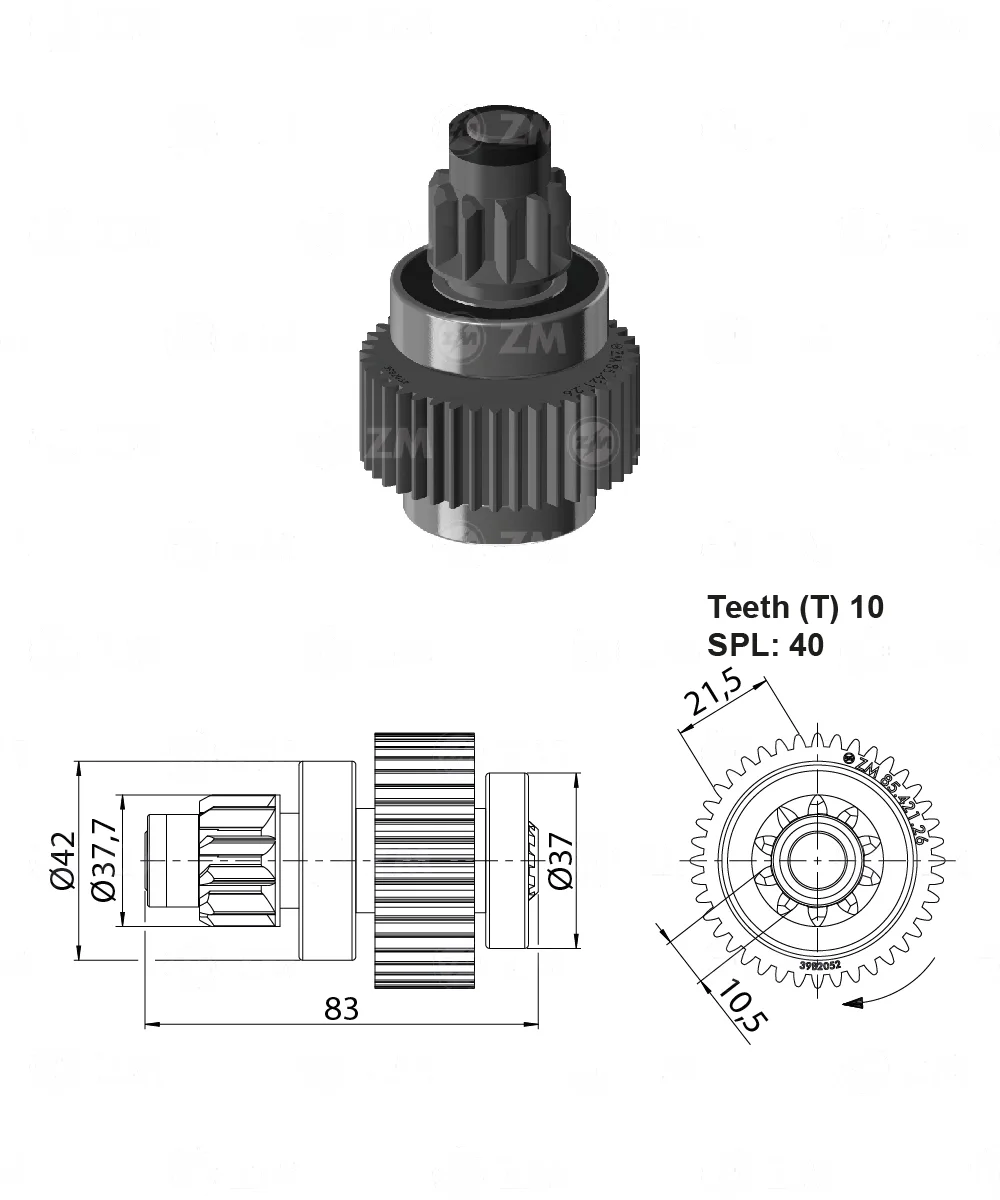 Impulsor de Partida ZM 85.421.26 ZM 8542126