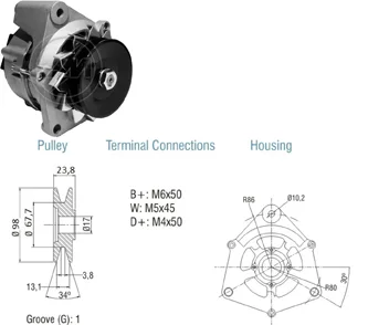 Alternador ZM 90.101.28 ZM 9010128