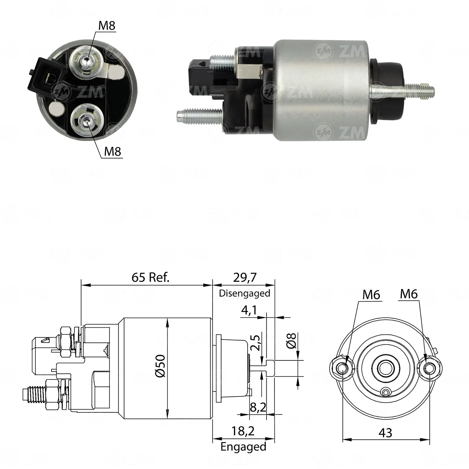 Relé de Partida ZM 3-709 ZM 3709