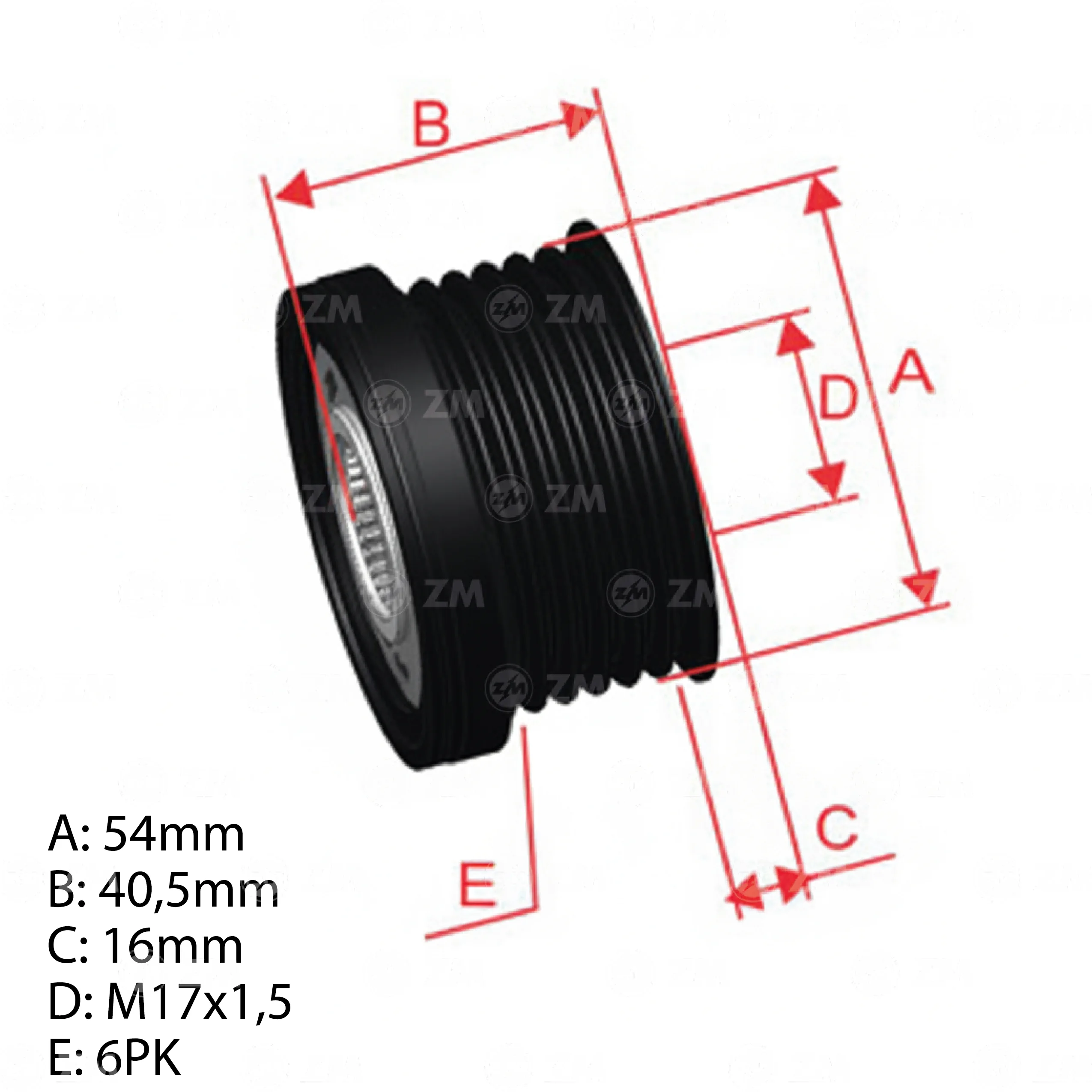 Polia OAP ZM 96.005.91 ZM 9600591