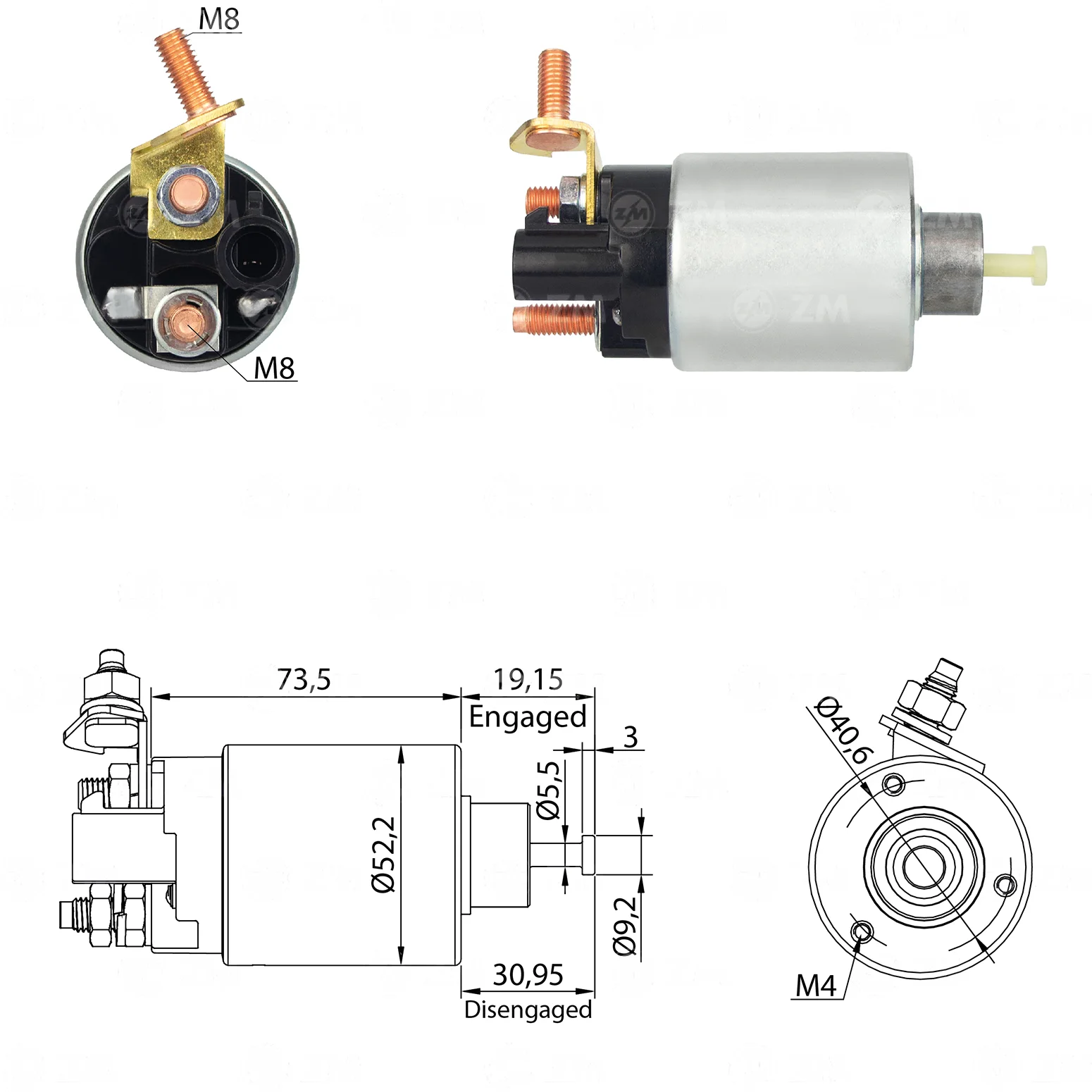Relé de Partida ZM 4-866 ZM 4866