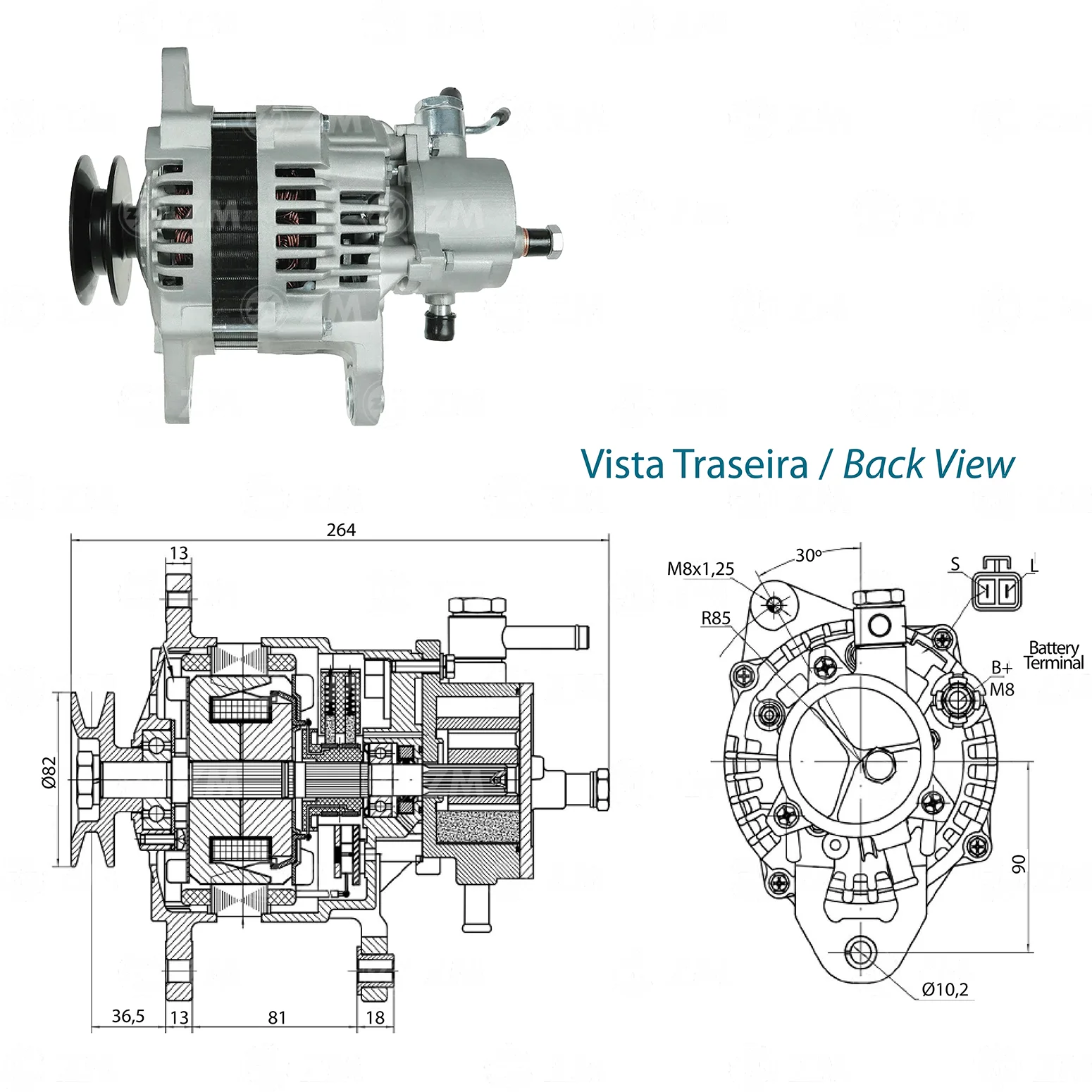 Alternador ZM 90.324.06 ZM 9032406