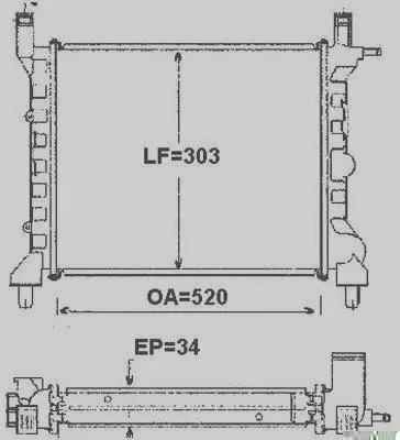 Radiador de Resfriamento VALEO 6AB009A