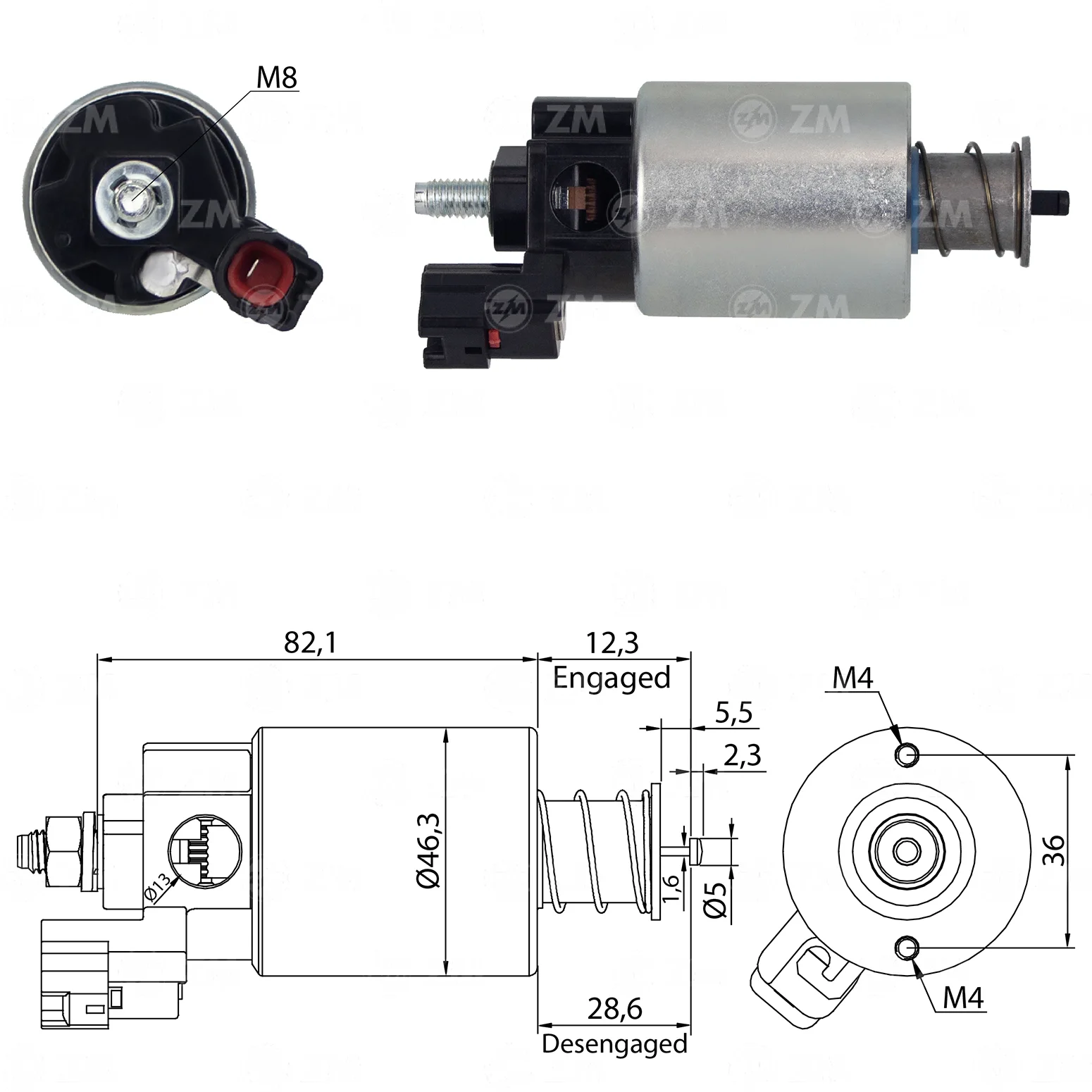 Relé de Partida ZM 8-665 ZM 8665