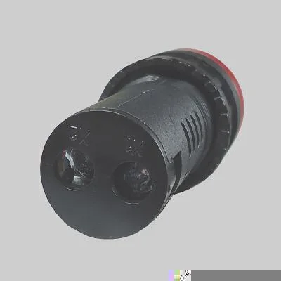 Alarme Sonoro Buzzer Sinaleiro LED Vermelho 22mm 12V
