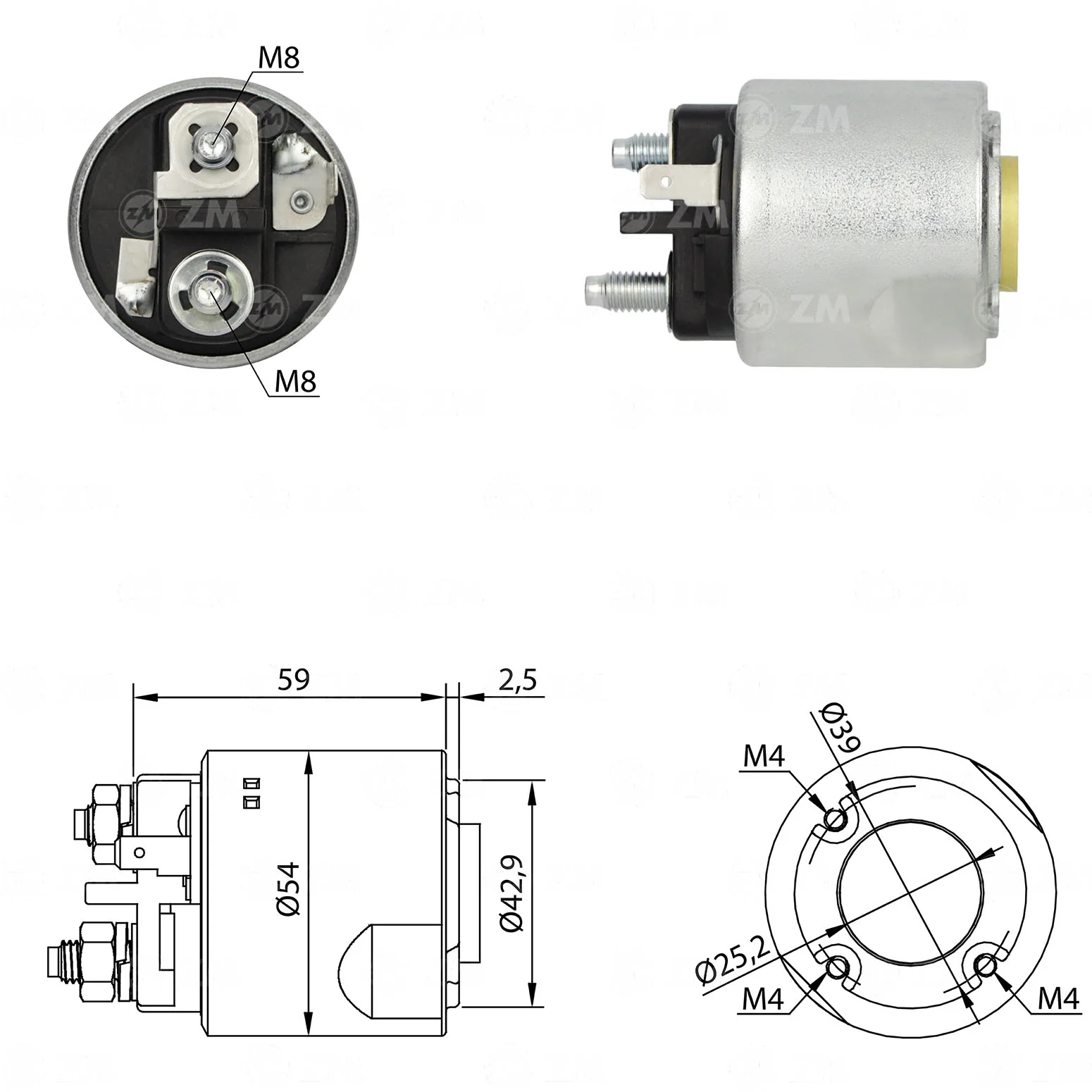 Relé de Partida ZM 2-491 ZM 2491